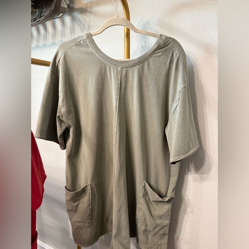 NWOT Free People Hot Shot Tee Romper Sage Medium